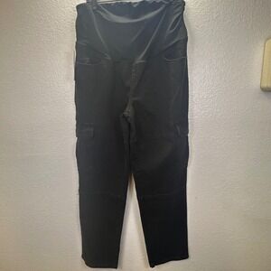 Isabel Maternity by Ingrid & Isabel 90s Straight Cargo Jeans Black Size 14 NWT